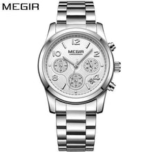 Load image into Gallery viewer, Multifunctional Business Women Watches Quartz Waterproof Stainless Watch Elegant Shine Round Design