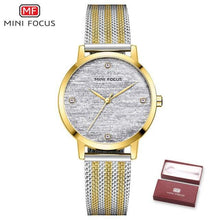 Load image into Gallery viewer, New Women Fashion Watches Luxury Quartz Waterproof Wrist Watch Gold Stainless Steel Mesh Elegant Design For Women