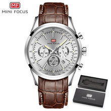 Load image into Gallery viewer, Black Luxury Men Watch Waterproof Multifunction Quartz Wrist Watches Elegant Leather Strap Sport Design