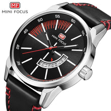 Load image into Gallery viewer, Elegant Black Quartz Men's Watch Fashion Leather Strap Luxury Calendar Design Luminous Analog Unique Design Wristwatches