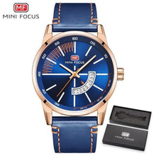 Load image into Gallery viewer, Elegant Black Quartz Men's Watch Fashion Leather Strap Luxury Calendar Design Luminous Analog Unique Design Wristwatches