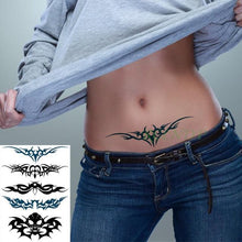 Load image into Gallery viewer, 57 Sheets Temporary Tattoo Stickers Set Waterproof Temporary Tattoo Waist Arm Modern Stylish Big Black Tattoos For Womens Mens