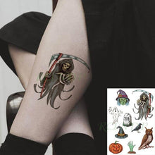 Load image into Gallery viewer, 57 Sheets Temporary Tattoo Stickers Set Waterproof Temporary Tattoo Waist Arm Modern Stylish Big Black Tattoos For Womens Mens