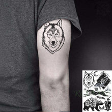 Load image into Gallery viewer, 57 Sheets Temporary Tattoo Stickers Set Waterproof Temporary Tattoo Waist Arm Modern Stylish Big Black Tattoos For Womens Mens