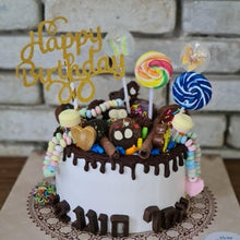 Load image into Gallery viewer, 10pcs Glitter Happy Birthday Cake Topper Happy Birthday Cake Topper Happy Birthday Cupcake Topper Glitter Gold Decoration Bling Sparkle Decoration Sign Happy Birthday Cake Topper Girl Birthday Dessert Decor