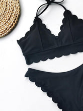 Load image into Gallery viewer, Summer Blue Bikini Women Swimwear Female Swimsuit Women’s Floral Print Lace-up Strapless Padded Comfortable Swimwear Bathing Suit Two-pieces Bikini Set Knotted Bathing Swim Suit