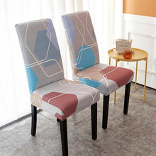 Load image into Gallery viewer, Printed Polyester Fabric Chair Cover Washable Chair Covers Seat Slipcovers Stretch Dining Seat Case For Home Stretch Removable Washable Dining Room Chair Protector Slipcovers/Home Decor Dining Room Seat Cover Multiple Styles