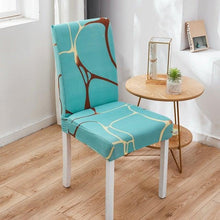 Load image into Gallery viewer, Printed Polyester Fabric Chair Cover Washable Chair Covers Seat Slipcovers Stretch Dining Seat Case For Home Stretch Removable Washable Dining Room Chair Protector Slipcovers/Home Decor Dining Room Seat Cover Multiple Styles