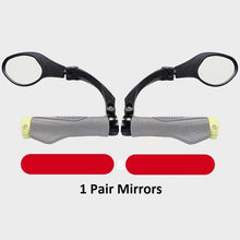 Load image into Gallery viewer, Stainless Steel Bicycle Lens Mirror Handlebar Side Safety Rear View Mirror Road Bike Cycling Rearview Mirrors Blast-Resistant Adjustable Bike Rearview Mirror With Large Lens Bicycle Mirrors For Handlebars