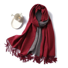 Load image into Gallery viewer, New Fashion Winter Soft Thick Warm Colorful Cashmere Scarf Elegant Escharpe Shawls Scarf Shawls Wraps Lightweight Lady Solid Scarves Fashion Tassels Blanket For Women
