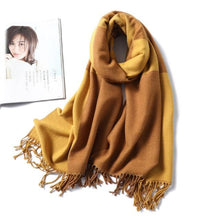 Load image into Gallery viewer, New Fashion Winter Soft Thick Warm Colorful Cashmere Scarf Elegant Escharpe Shawls Scarf Shawls Wraps Lightweight Lady Solid Scarves Fashion Tassels Blanket For Women