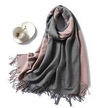Load image into Gallery viewer, New Fashion Winter Soft Thick Warm Colorful Cashmere Scarf Elegant Escharpe Shawls Scarf Shawls Wraps Lightweight Lady Solid Scarves Fashion Tassels Blanket For Women