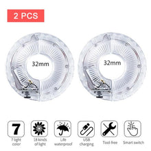 Load image into Gallery viewer, Smart LED Bicycle Wheel Light Bike Front Tail Hub Spoke Lamp Rechargeable Kids Balance Bike Light Colorful Bicycle Hub Light With Optical Design Vibration Sensor USB Rechargeable Waterproof Good Bike Gift For Teenagers