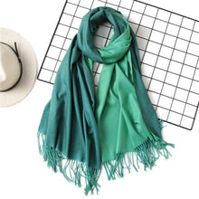 Load image into Gallery viewer, Fashion Winter Solid Soft Scarf Cashmere Lightweight Scarves Shawls Cashmere Escharpe Scarfs Lightweight Shawls Hijabs Shawls Escharpe Elegant Wrap Blanket Bandana Tassel For Lady