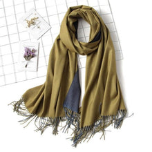 Load image into Gallery viewer, Fashion Winter Solid Soft Scarf Cashmere Lightweight Scarves Shawls Cashmere Escharpe Scarfs Lightweight Shawls Hijabs Shawls Escharpe Elegant Wrap Blanket Bandana Tassel For Lady
