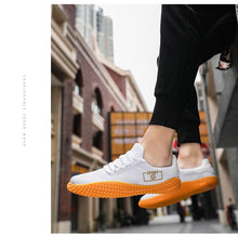 Load image into Gallery viewer, Men's Black Sneakers Mesh Breathable Shoes Male Fashion Black Athletic Footwear Flat Casual Walking Shoes Breathable Casual Shoes Couple Fashion Lace Up Mens Sneakers