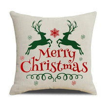 Load image into Gallery viewer, Christmas Green Stripe Pattern Cotton Linen Throw Pillow Christmas Stripe Pillow Cases Christmas Green Decorative Cushion Cover Cotton Linen Pillowcase Indoor Sofa Decorations Home Sofa Decorative Pillowcase 45X45CM