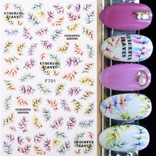 Load image into Gallery viewer, Maple Leaves 3D Nail Stickers Fall Leaf Flowers Line Sliders For Nails Self Adhesive Stickers Autumn Manicuring Decals Transfer Nail Decals Sticker For Pretty Girl Self-Adhesive Nail Decals Designer Nail Stickers for Acrylic