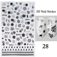 Load image into Gallery viewer, Maple Leaves 3D Nail Stickers Fall Leaf Flowers Line Sliders For Nails Self Adhesive Stickers Autumn Manicuring Decals Transfer Nail Decals Sticker For Pretty Girl Self-Adhesive Nail Decals Designer Nail Stickers for Acrylic