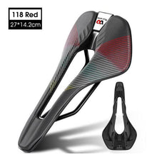 Load image into Gallery viewer, Leather Bike Saddle Road Bike Front Seat Cycling Saddles For Mens Breathable Hollow Cushion Bicycle Saddle Comfort Bike Saddle Ergonomic Waterproof Bicycle Seat For Road Bike Mountain Bike Seats