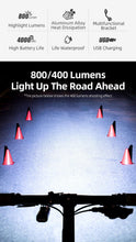 Load image into Gallery viewer, Bike Light Front Lamp USB Rechargeable LED 4800mAh Bicycle Light Waterproof Bicycle Light Set USB Rechargeable Super Bright Bike Headlight For Night Riding Bracket 1000LM