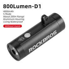 Load image into Gallery viewer, Bike Light Front Lamp USB Rechargeable LED 4800mAh Bicycle Light Waterproof Bicycle Light Set USB Rechargeable Super Bright Bike Headlight For Night Riding Bracket 1000LM
