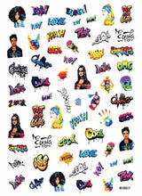 Load image into Gallery viewer, New Super Thin Self-Adhesive Letter 3d Nail Decal Stickers Manicure Nail Art Decoration Accessories Holographic Old English Character Nail Self-Adhesive Sticker English Font Design Manicure Design Water Sliders Decorations Accessories