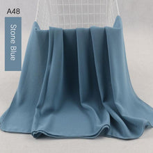 Load image into Gallery viewer, Fashion Soft Long Plain High Quality Premium Heavy Lightweight Elegant Chiffon Hijab Scarf Scarves Hijabs Lightweight Islamic Head Wear Escharpe Shawls Long Shawls For Women