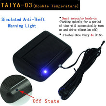 Load image into Gallery viewer, Solar Car Digital Clock Thermometer Dual Color Display Smart Switch High Precision LED Digital Clock Dashboard Solar Powered Car Electronic Clock Stick-On Luminous Car Clock Dashboard Auto Clock Car Watch Clock with Adjustable Brightness Date Temperature