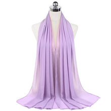 Load image into Gallery viewer, Luxury Fashion Long Soft Solid Chiffon Scarf Head Wrap Echarpe Shawl Lightweight Headscarf Instant Ready To Wear Elegant Hijab Scarf Wrap Muslim Shawl Islamic Hijabs Arab Wrap Head Scarves For Women