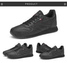 Load image into Gallery viewer, Autumn Womens Mens Sneakers Black Fashion Vulcanized Shoes Lace-up Casual Flats Light Couple Fashion Sneakers Breathable Casual Comfortable Lightweight Sneakers