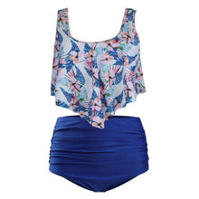 Load image into Gallery viewer, Women High Waist Bikini Plus Size Swimwear Summer Swimsuit Beach Bathing Suit Ruffle Bikini Floral Printed Ruffle High Waist Bikini Set Women's Tummy Control Bathing Suit Swimsuit Flounce Peplum