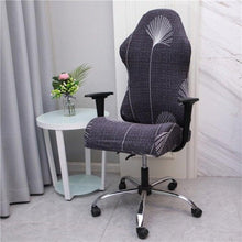 Load image into Gallery viewer, Office Computer Gaming Chair Covers Stretch Spandex Armchair Gamer Seat Cover Printed Household Racing Desk Rotating Slipcovers Soft Fit Universal Desk Rotating Chair Slipcovers, Removable Washable Anti-Dust Spandex Chair Protector Cover With Zipper