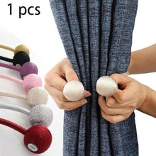 Load image into Gallery viewer, Magnetic Curtain Tieback Buckle Strap Holdbacks Magnet Clip For Curtain Rod Tie Backs Hanging Belts Rope Accessories Upgraded Curtain Buckles European Style Decorative Weave Rope Curtain Holdbacks Holder For Window Decor Curtain Clips Rope Straps Magnet
