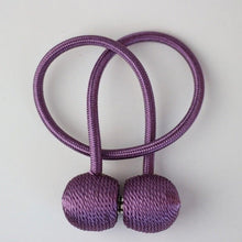 Load image into Gallery viewer, Magnetic Curtain Tieback Buckle Strap Holdbacks Magnet Clip For Curtain Rod Tie Backs Hanging Belts Rope Accessories Upgraded Curtain Buckles European Style Decorative Weave Rope Curtain Holdbacks Holder For Window Decor Curtain Clips Rope Straps Magnet