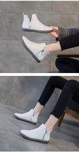 Load image into Gallery viewer, Women Genuine Leather Ankle Boots Warm Fur Waterproof Slip On Super Comfortable Booties Autumn Winter Shoes Keep Warm Anti-Slip Soft Sole Warm Fur Lined Winter Ankle Booties