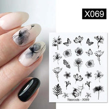 Load image into Gallery viewer, Nails Sticker Nail Art Decorations Flowers Leaves Decals Water Transfer Sliders Woman Face Fruit Foil Manicures Wraps Water Transfer Nail Decals Sticker For Pretty Girl Self-Adhesive Nail Decals Designer Nail Stickers for Acrylic Decal