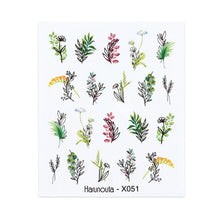 Load image into Gallery viewer, Nails Sticker Nail Art Decorations Flowers Leaves Decals Water Transfer Sliders Woman Face Fruit Foil Manicures Wraps Water Transfer Nail Decals Sticker For Pretty Girl Self-Adhesive Nail Decals Designer Nail Stickers for Acrylic Decal
