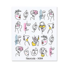 Load image into Gallery viewer, Nails Sticker Nail Art Decorations Flowers Leaves Decals Water Transfer Sliders Woman Face Fruit Foil Manicures Wraps Water Transfer Nail Decals Sticker For Pretty Girl Self-Adhesive Nail Decals Designer Nail Stickers for Acrylic Decal