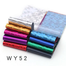 Load image into Gallery viewer, Holographic Nail Foil Transfer Set Sticker Decal Nail Art Foils Designer Marble Nail Decoration Sliders Wraps Manicure Women Kids Girls Manicure Decoration Nail Art Supplies 3D Self-Adhesive Nail Decals Designer Nail Stickers for Acrylic Nails