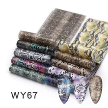 Load image into Gallery viewer, Holographic Nail Foil Transfer Set Sticker Decal Nail Art Foils Designer Marble Nail Decoration Sliders Wraps Manicure Women Kids Girls Manicure Decoration Nail Art Supplies 3D Self-Adhesive Nail Decals Designer Nail Stickers for Acrylic Nails