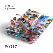 Load image into Gallery viewer, Holographic Nail Foil Transfer Set Sticker Decal Nail Art Foils Designer Marble Nail Decoration Sliders Wraps Manicure Women Kids Girls Manicure Decoration Nail Art Supplies 3D Self-Adhesive Nail Decals Designer Nail Stickers for Acrylic Nails