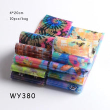 Load image into Gallery viewer, Holographic Nail Foil Transfer Set Sticker Decal Nail Art Foils Designer Marble Nail Decoration Sliders Wraps Manicure Women Kids Girls Manicure Decoration Nail Art Supplies 3D Self-Adhesive Nail Decals Designer Nail Stickers for Acrylic Nails