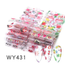Load image into Gallery viewer, Holographic Nail Foil Transfer Set Sticker Decal Nail Art Foils Designer Marble Nail Decoration Sliders Wraps Manicure Women Kids Girls Manicure Decoration Nail Art Supplies 3D Self-Adhesive Nail Decals Designer Nail Stickers for Acrylic Nails
