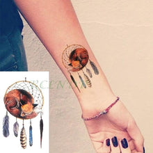 Load image into Gallery viewer, New Different Waterproof Temporary Tattoo Cute Fox Dog Luxury Animal Stickers Tattoo Colorful Modern Design For Adults Kids