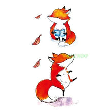 Load image into Gallery viewer, New Different Waterproof Temporary Tattoo Cute Fox Dog Luxury Animal Stickers Tattoo Colorful Modern Design For Adults Kids
