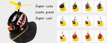 Load image into Gallery viewer, Yellow Small Bike Duck Bicycle Bell Luminous Normal Duck Ducky Bicycle Airscrew Helmet Wind Motor Riding Cycling Lights Horn Rubber Duck Helmet Bike Horn Bell Car Decoration Bicycle Horn