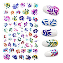 Load image into Gallery viewer, 3D Nail Stickers Leaves Butterfly Panda Love Heart Design Stickers For Nails Manicure Foil Nail Art Decor Girls Manicure Decoration Nail Art Supplies 3D Self-Adhesive Nail Decals Designer Nail Stickers for Acrylic Nails