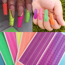 Load image into Gallery viewer, New 3D Self-Adhesive Neon Curve Serpentine Stripe Nails Stickers Acrylic Decorations Manicure Carving Design Exquisite Pattern Nail Art Supplies Self-Adhesive Nail Nail Art Stickers Red Lips Nails Decals Sticker Hot Sexy Girl Tip
