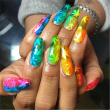 Load image into Gallery viewer, New Mixed Acrylic Stickers Manicure Decoration Weed Leaf Designs Nail Accessories Nail Art Decals Water Transfer Nail Decals Sticker For Pretty Girl Self-Adhesive Nail Decals Designer Nail Stickers for Acrylic